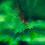 northern lights dancing in the night sky